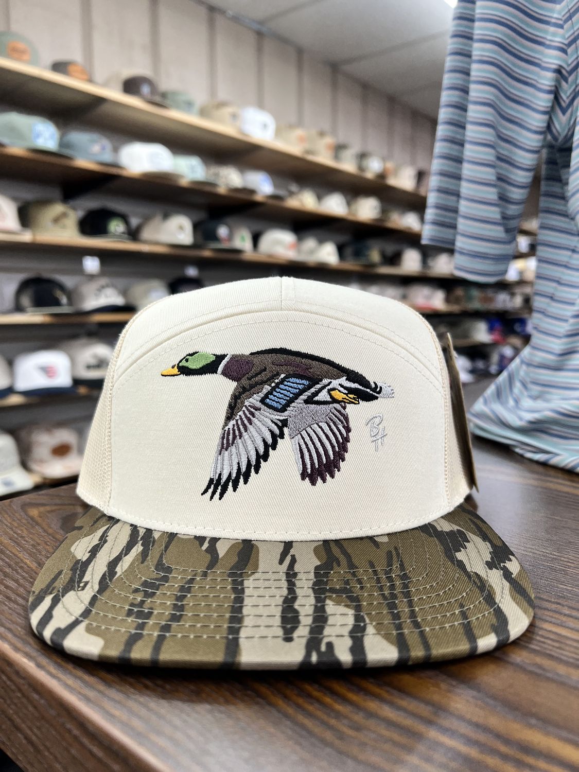 Mallard 7-Panel Trucker Hat - Cream/Bottomland
