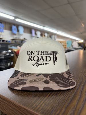 On The Road Again 7 Panel Hat - Duck Camo/Natural