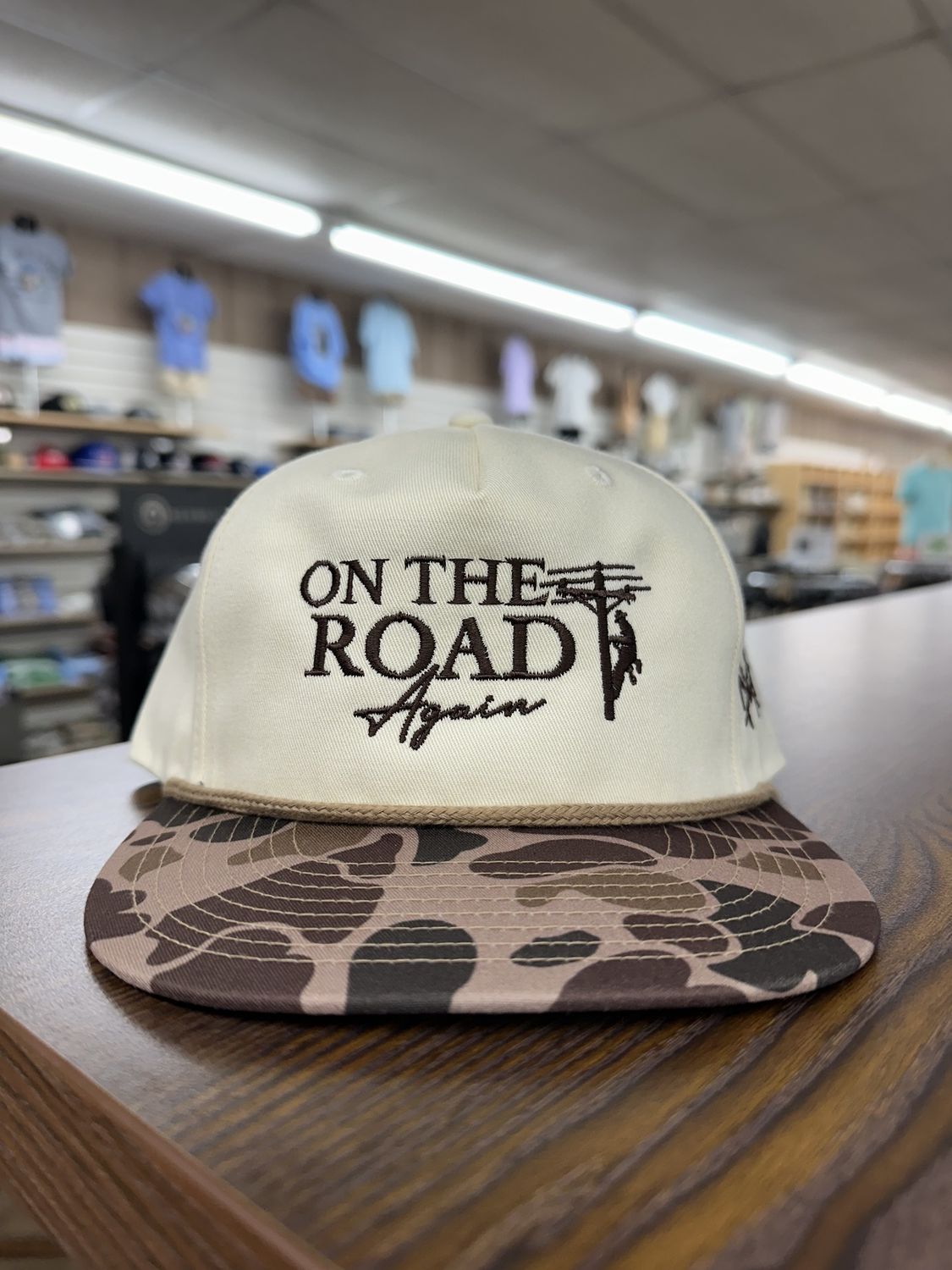 On The Road Again Rope Hat - Duck Camo/Natural