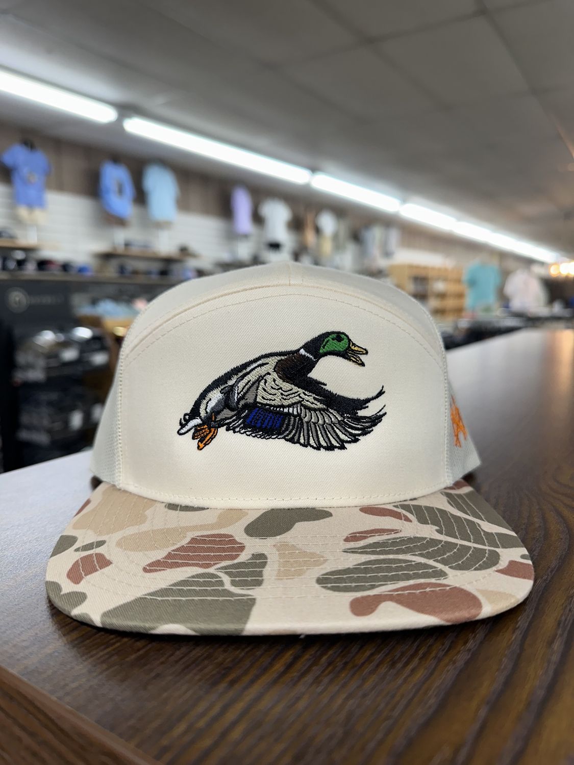 MHC Mallard 7 Panel Hat - Duck Camo/Natural
