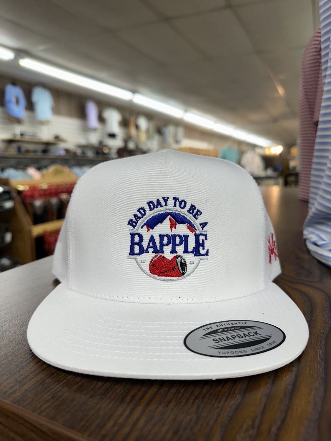 Bapple High Profile Trucker Hat - White