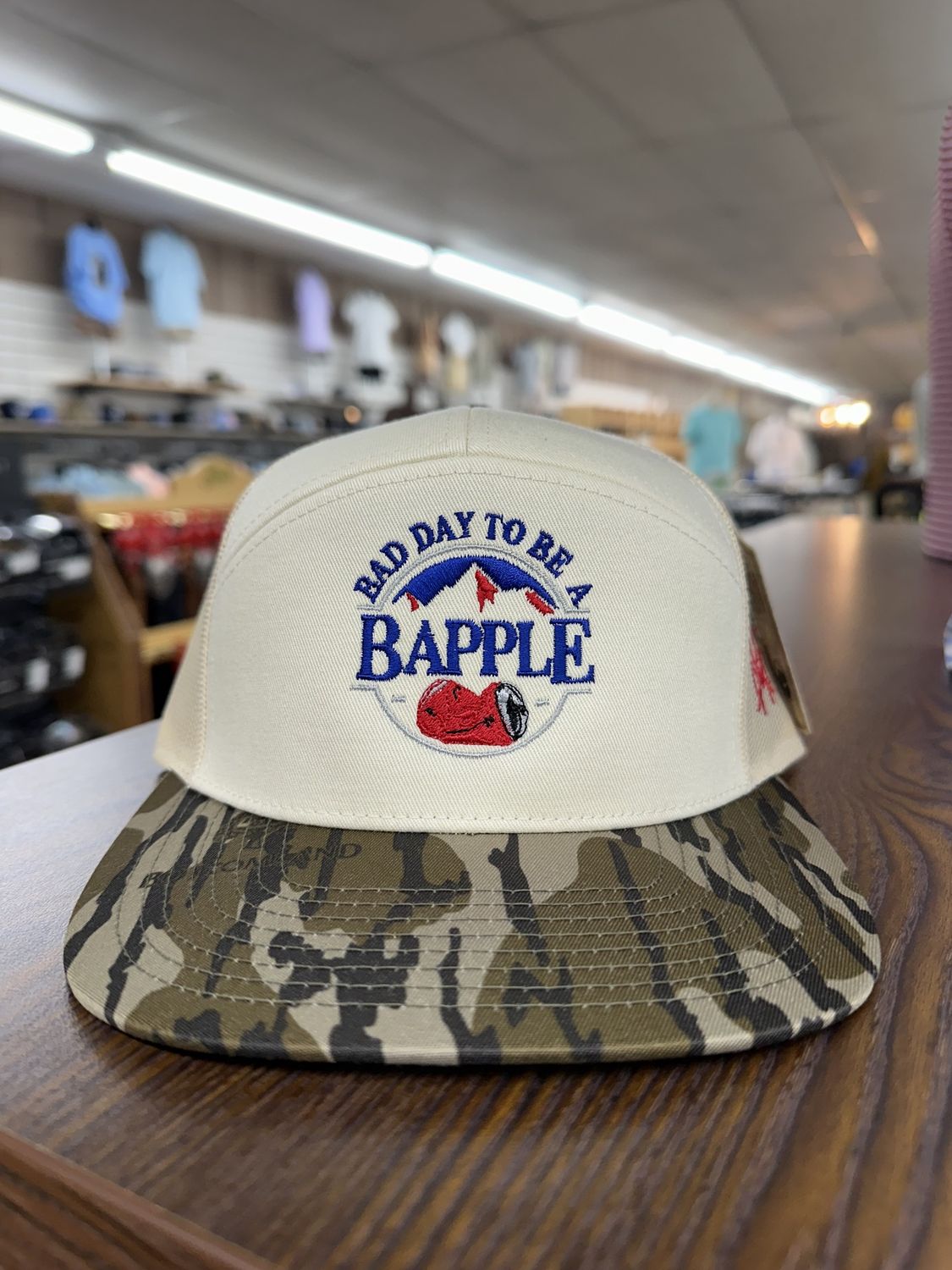 Bapple 7 Panel Hat - Bottomland/Natural