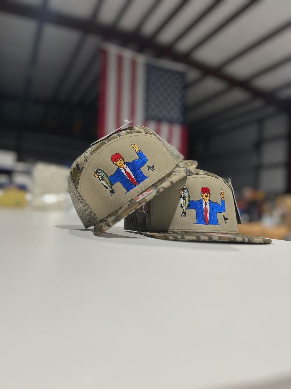 Donald Catching Em&#39; 7 Panel Hat - Bottomland Camo