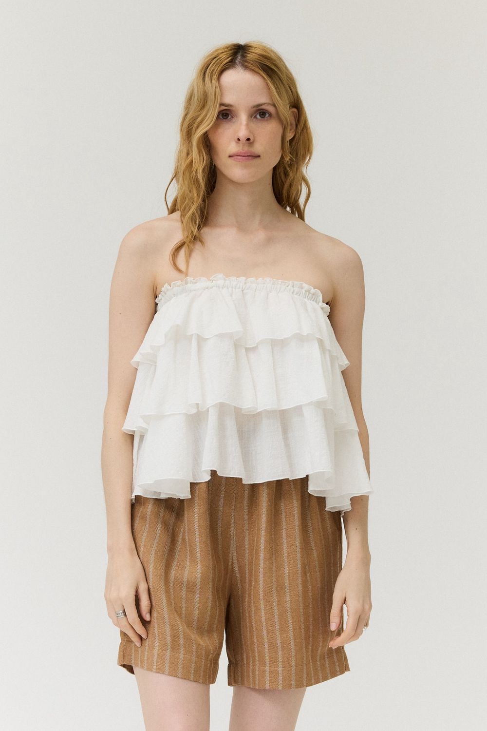 Late Nights Ruffle Tube Top