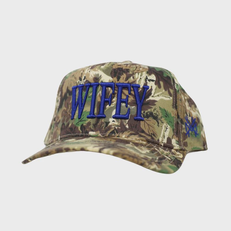 Wifey Trucker Hat - Camo/Blue