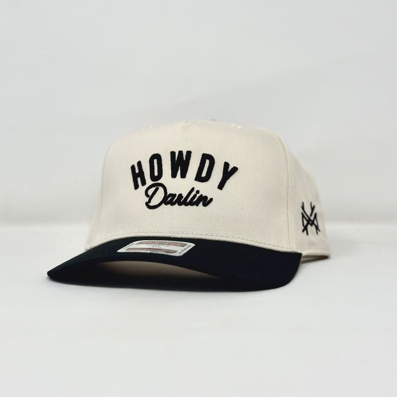 Howdy Darlin Trucker Hat - Black/Natural