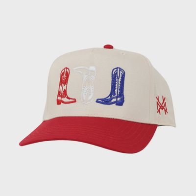 RWB Boots Trucker Hat - Red/Natural