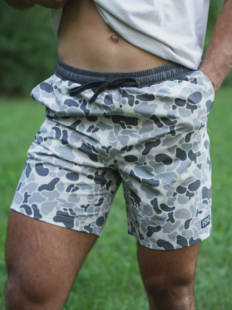 Slate Camo Athletic Shorts