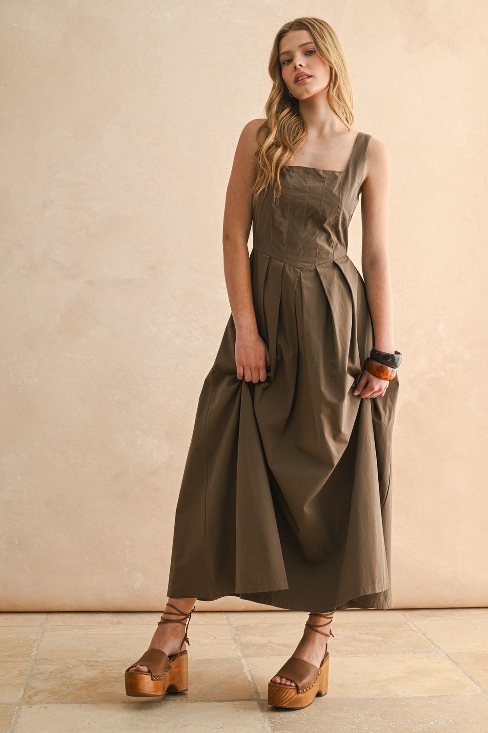 Find Peace Sleeveless Midi Dress