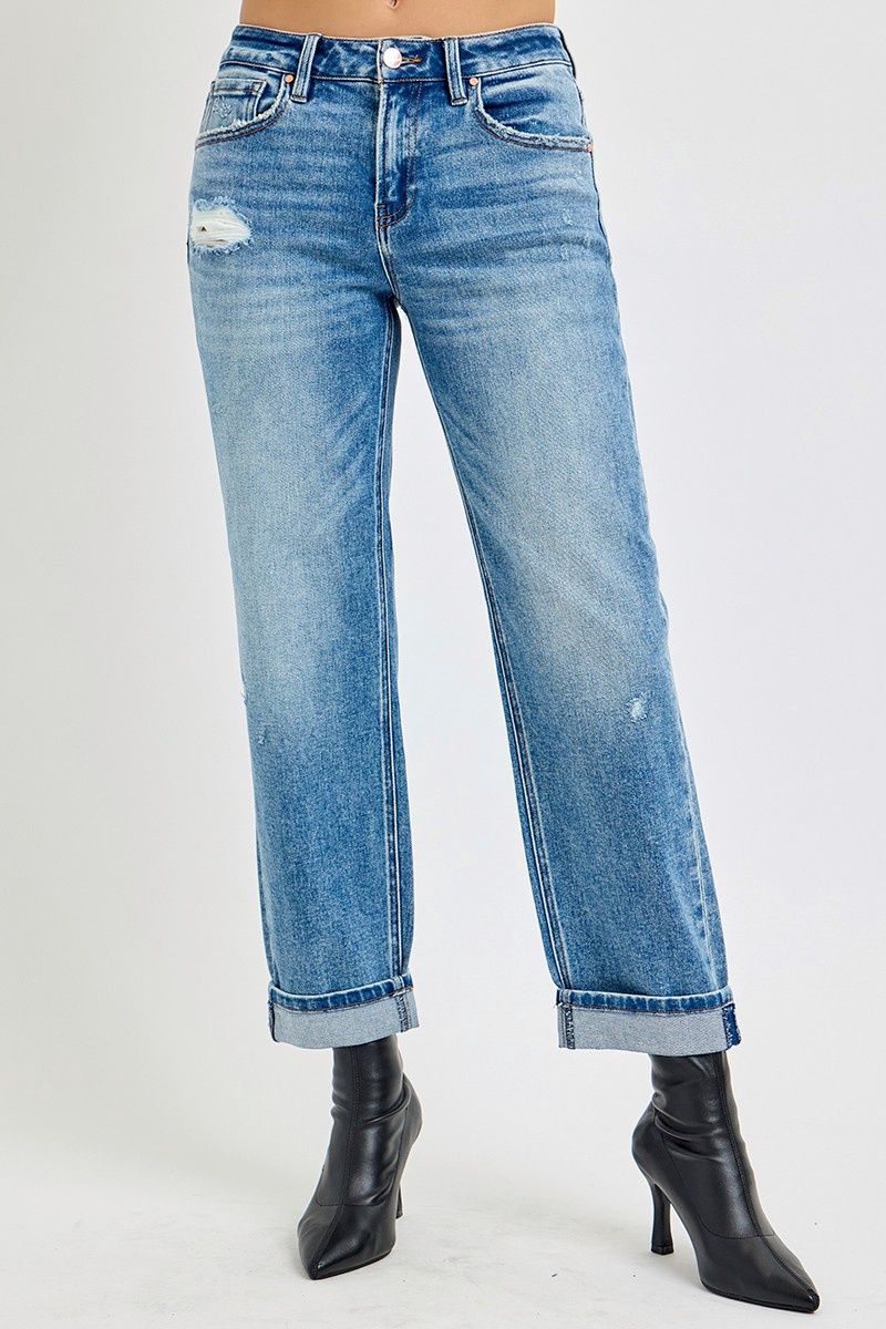 The Wendy Frayed Straight Leg Jean