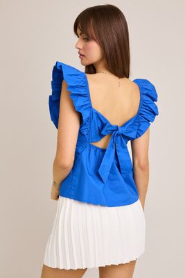 Around The World Ruffle Sleeve Top