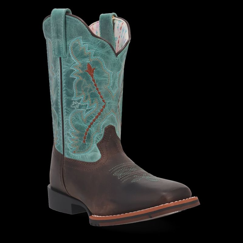 Youth Salina Boots - Chocolate/Turquoise