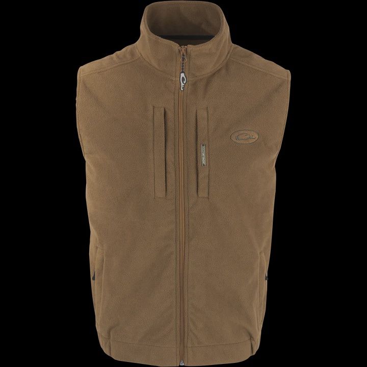MST Solid Windproof Fleece Layering Vest, Color: Tobacco, Size: MED