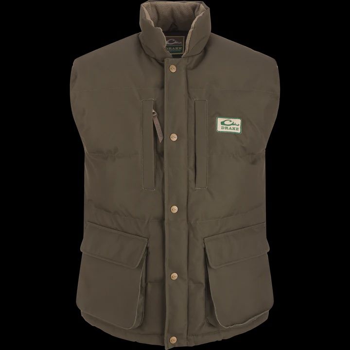 Throwback 80 Featherless Puffer Vest, Color: Green Timber, Size: MED