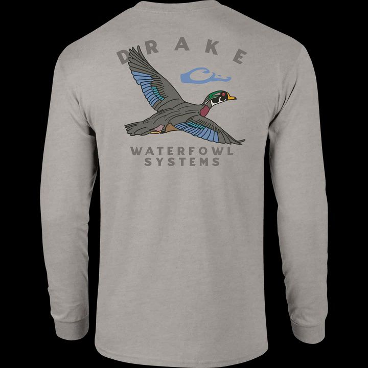 Retro Wood Duck Long Sleeve Tee