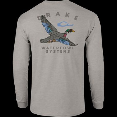 Retro Wood Duck Long Sleeve Tee