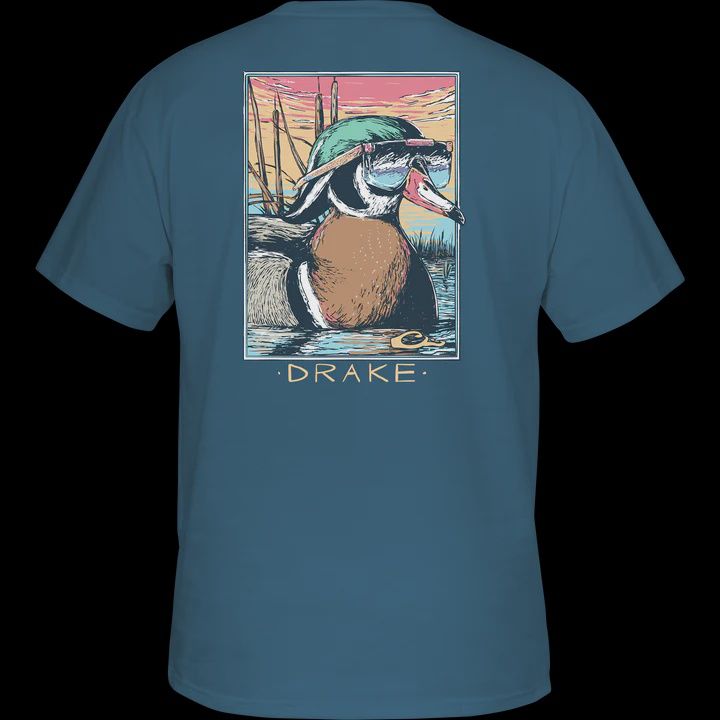 Popart Wood Duck Sunglasses Short Sleeve Tshirt