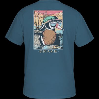 Popart Wood Duck Sunglasses Short Sleeve Tshirt