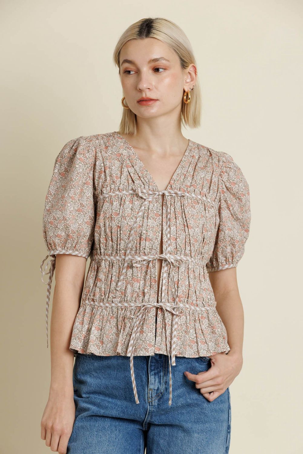 Trust Me Front Tie Short Sleeve Top