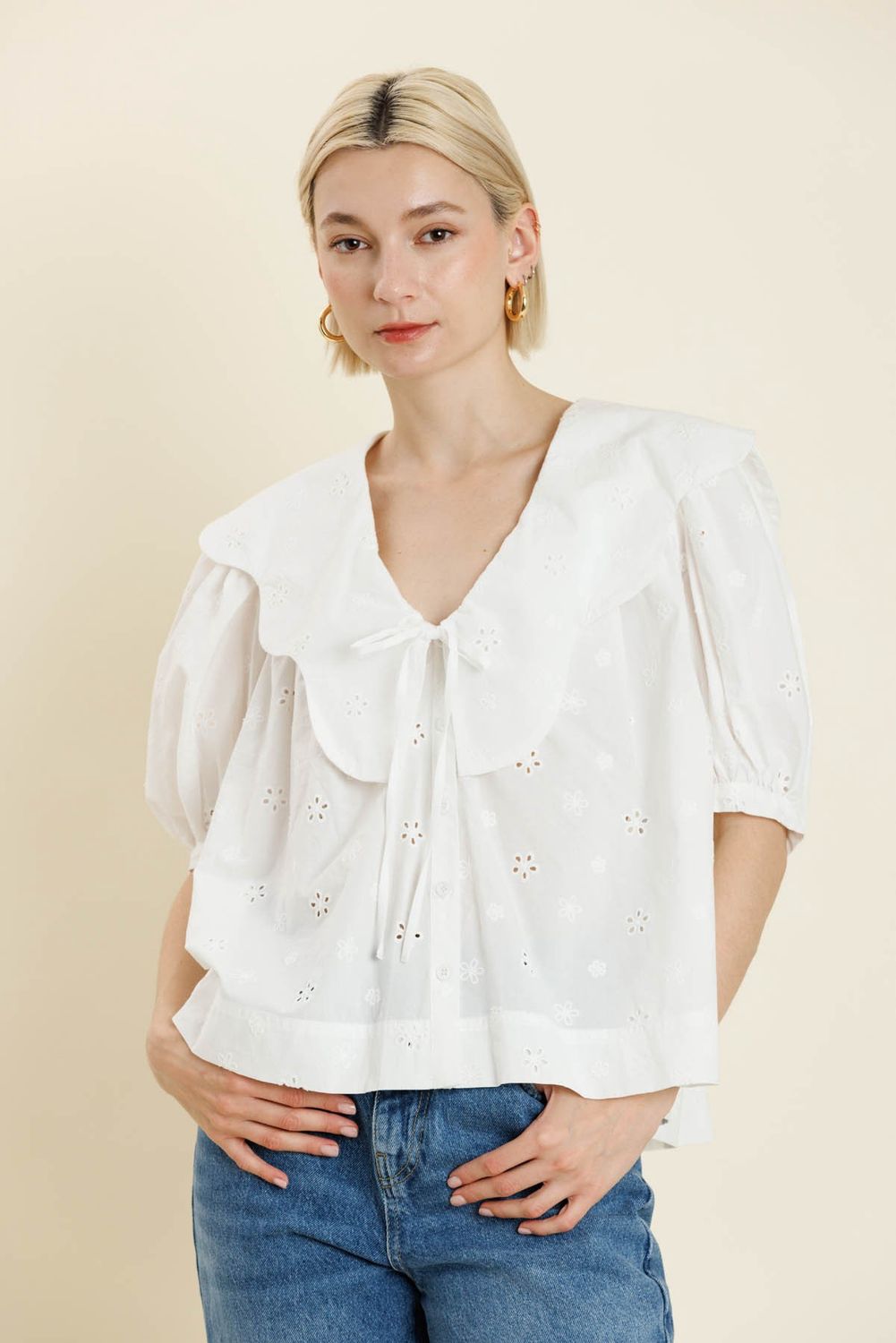 Feel The Love Scallop Detail Top