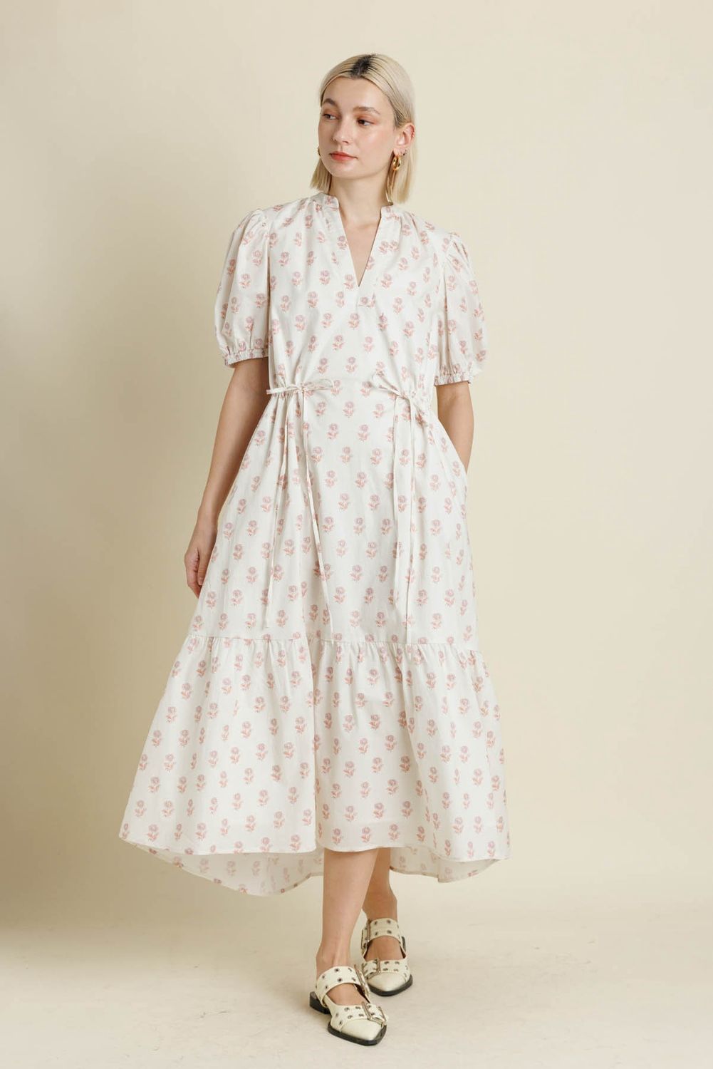 Back With You Tie Detail Midi Dress