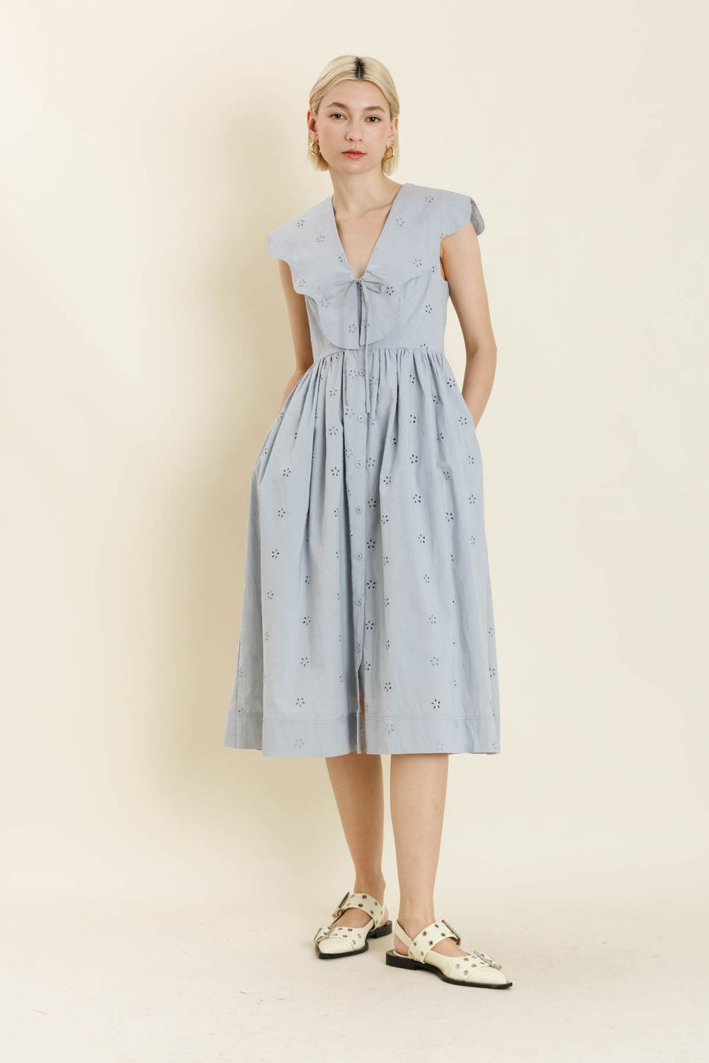 For The Best Collared Midi Dress