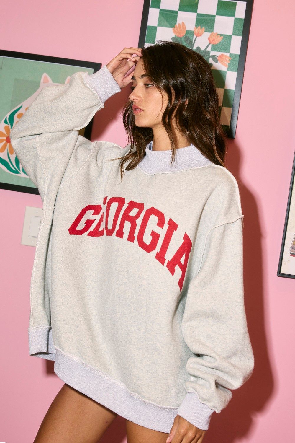 Georgia Mock Neck Reversible Sweatshirt