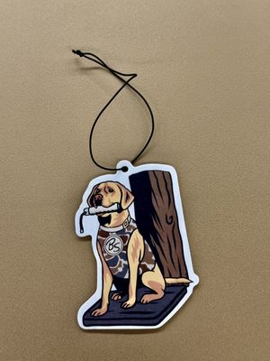 Yellow Lab &amp; Bumper Air Freshner - Black Ice Scent