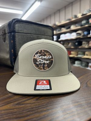 Camo Rubber Patch 7-Panel - Khaki/Loden