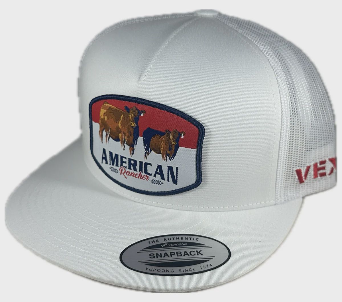 American Rancher - Red Angus Cow/Calf - White/White Mesh
