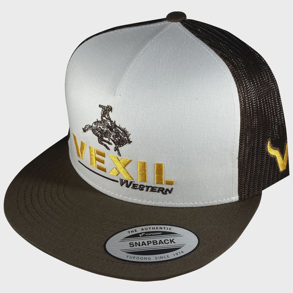 Vexil Western - Bronc - Brown/White/Brown Mesh