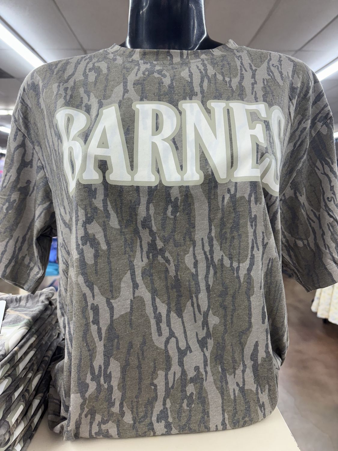 Barnes Camo Front Graphic SS T-Shirt, Color: Bottomland, Size: SML