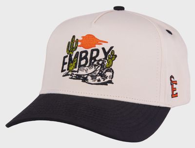 Cream/Black Rattler Hat
