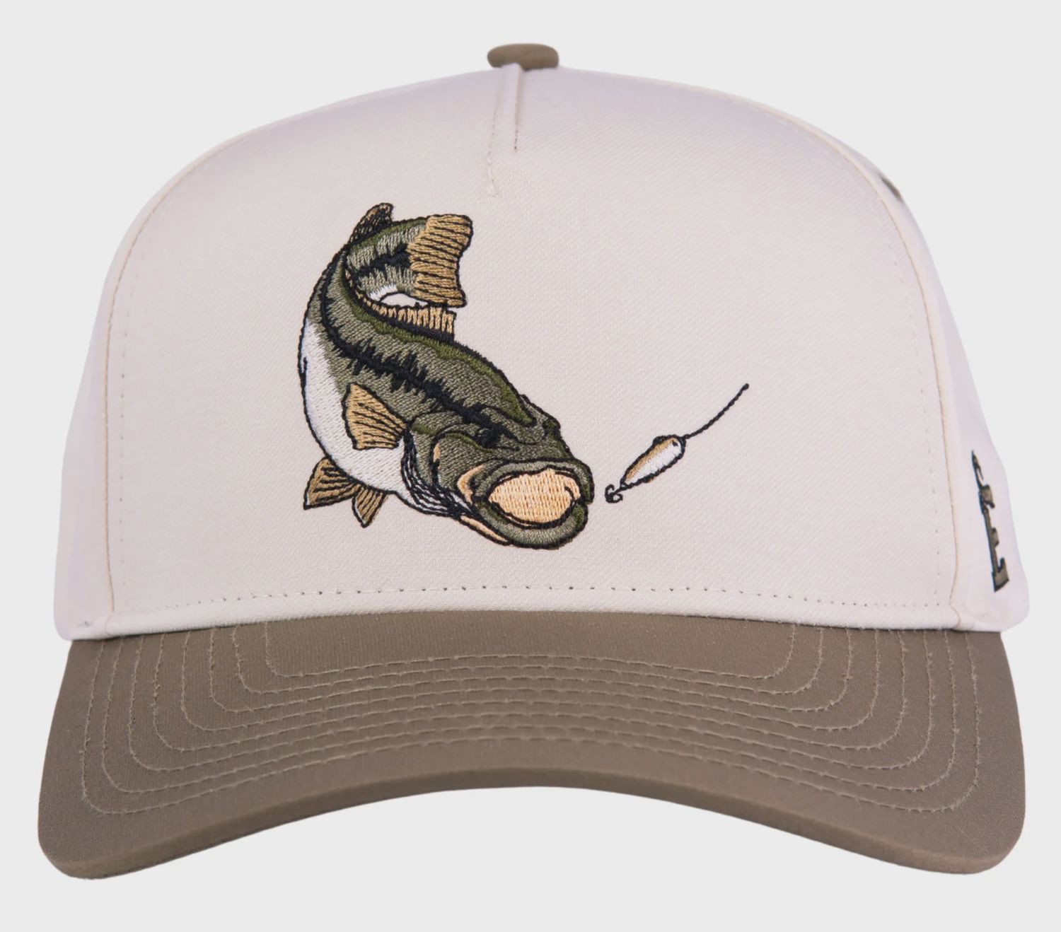 Cream/Green Bass Hat