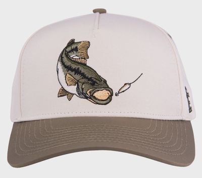 Cream/Green Bass Hat