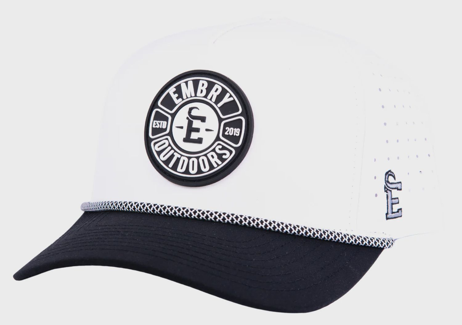 White/Black Birdie Rope Hat