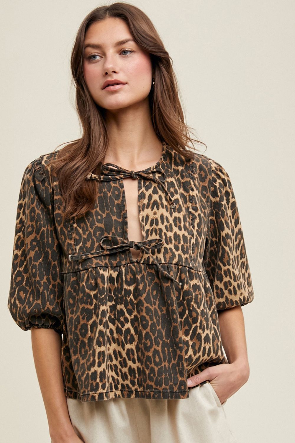 In The Air Bubble Sleeve Top