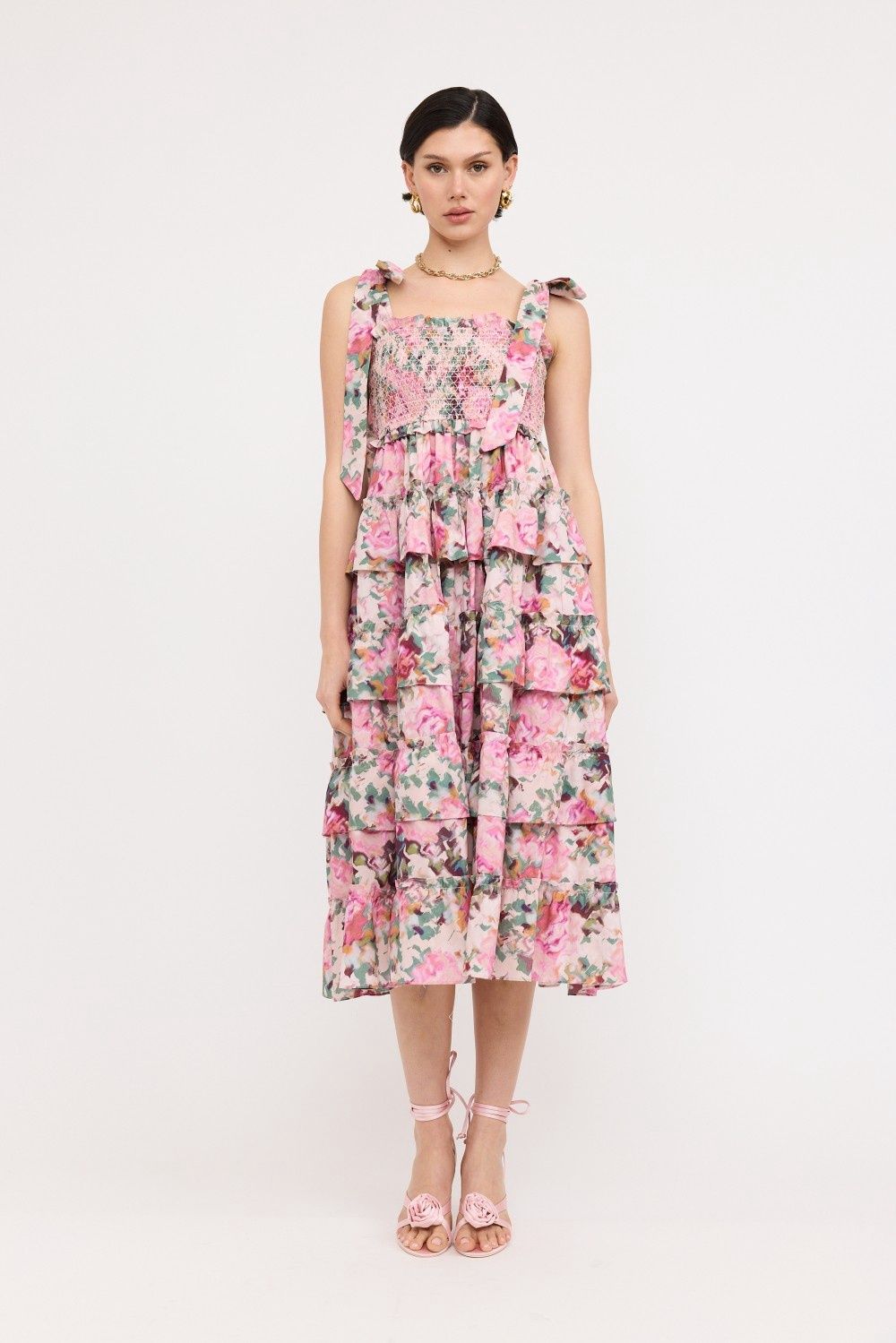 Nala Tiered Midi Dress