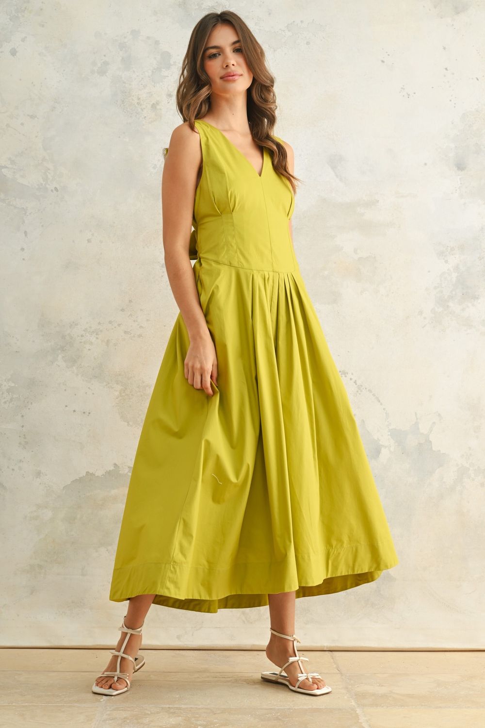 Stay For The Day Sleeveless Midi Dress