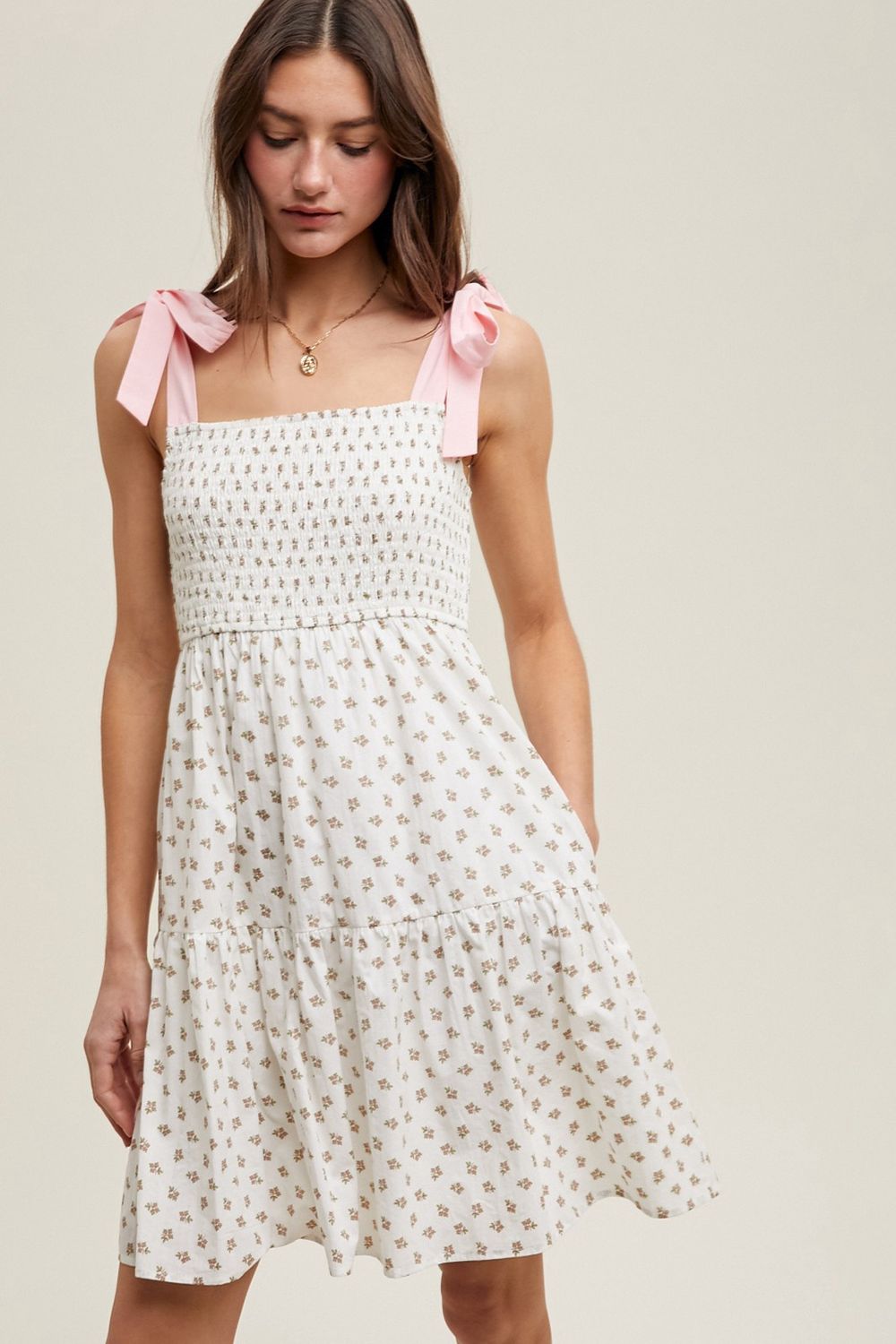 We Go Tie Shoulder Tie Mini Dress