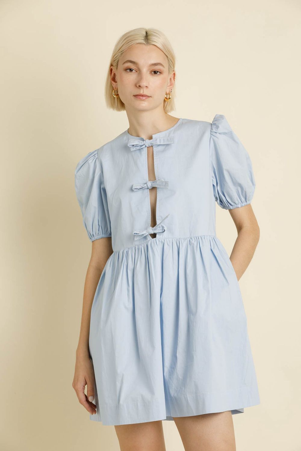 Take Me Away Knot Detail Mini Dress