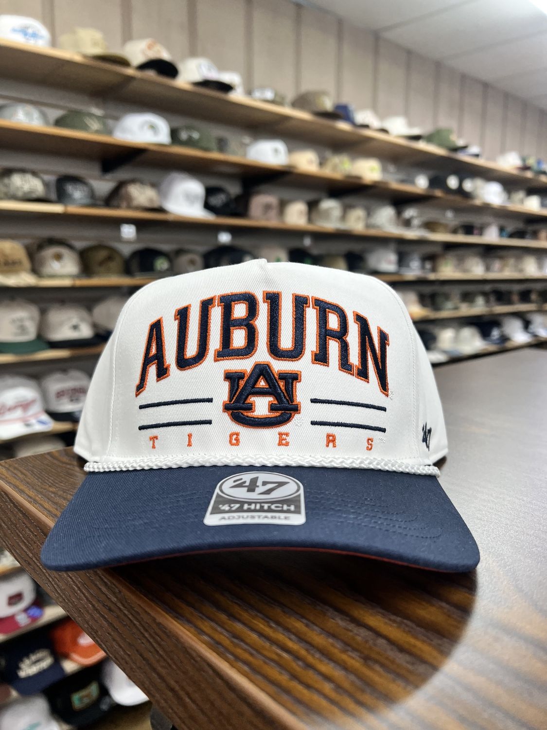 Auburn Tigers White Roscoe Rope TT 47 Hitch Hat