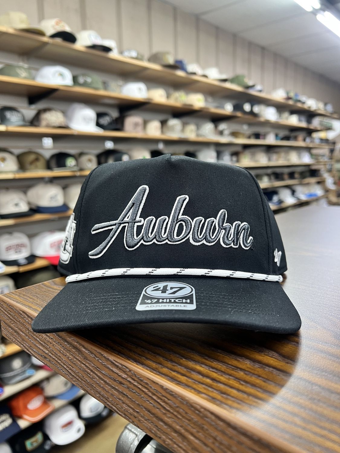Auburn Tigers Black Overhand Speckle Hitch Hat