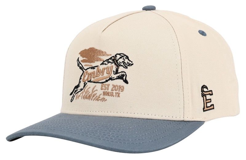 Cream/Blue Retriever Hat