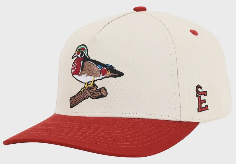 Cream/Red Woody Hat