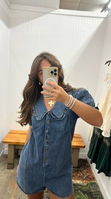 At The Time Puff Sleeve Romper