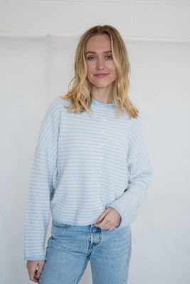 Win You Over Striped Sweater W/ Buttons