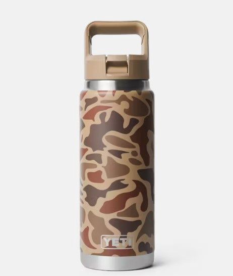Rambler 26oz Bottle w/ Straw Cap, Color: Wetlands Camo