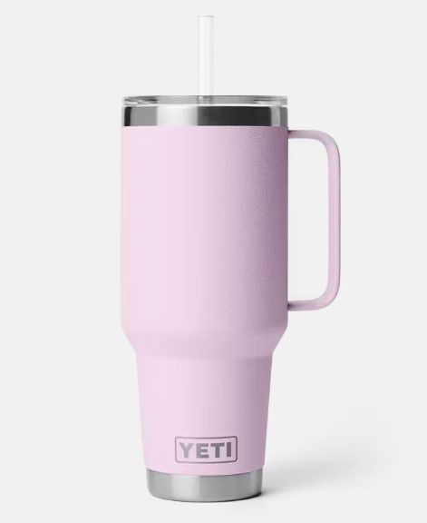 Rambler 42oz Straw Mug, Color: Cherry Blossom
