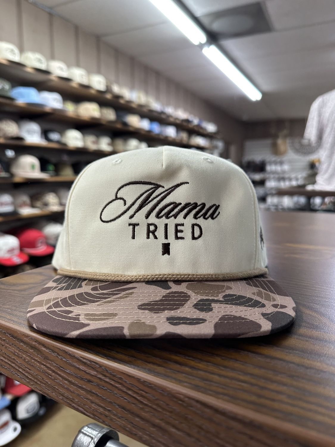Mama Tried Rope Hat - Duck Camo/Natural